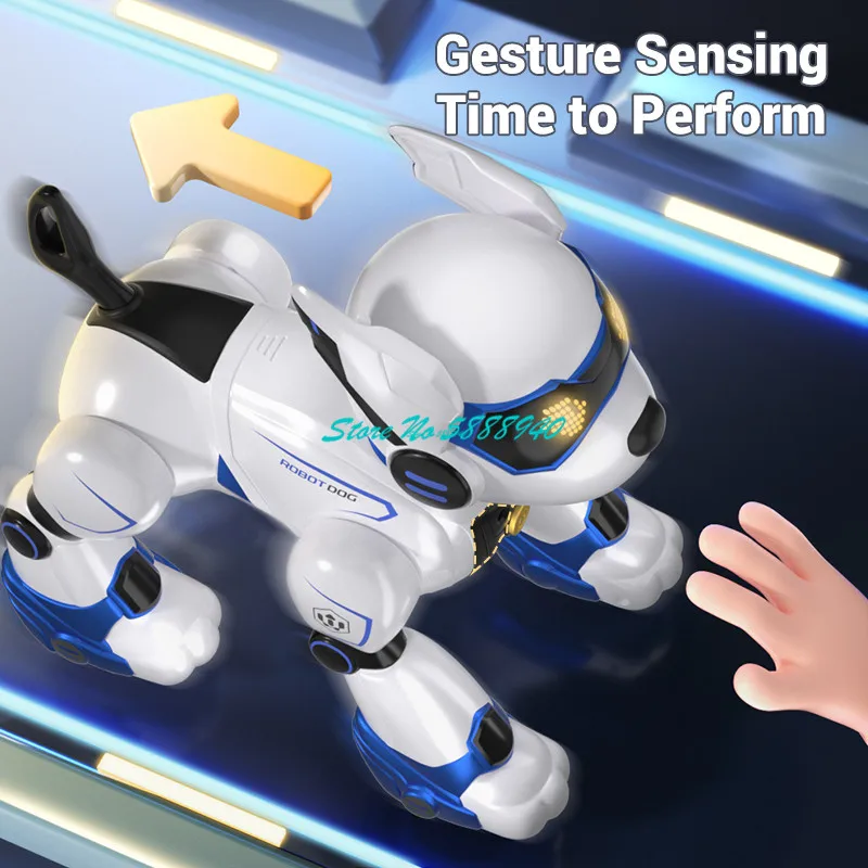 Multi-funzione intelligente controllo vocale RC Robot Dog 2.4G Touch Sensing Auto DEMO telecomando elettrico cane animale giocattolo per bambini