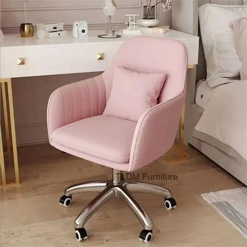 

Furniture pink Chairs Office for Modern Office Comfortable Back Lift Swivel computer Chair Home Bedroom Leisure gaming chair K