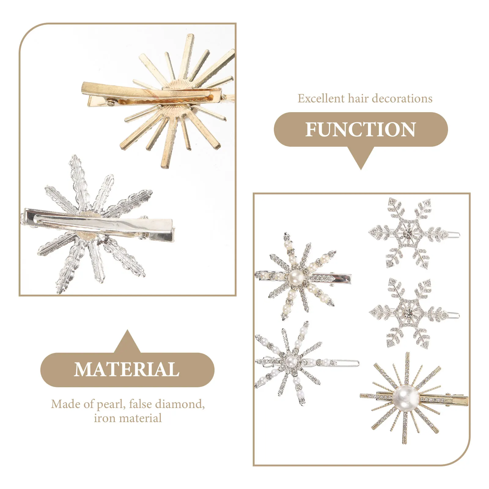 

5pcs Pearl Hairpins Accessories Diamond Clips Accessories for Short Thick Long Hair Wedding Hair Barrettes Gifts