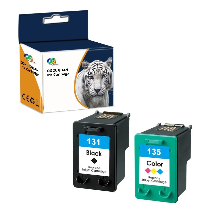 131xl 135xl Compatible Ink Cartridge Replacement for HP 131 135 Deskjet 2573 2613 8753 PSC 1600 1613 2350 5743 printer with chip