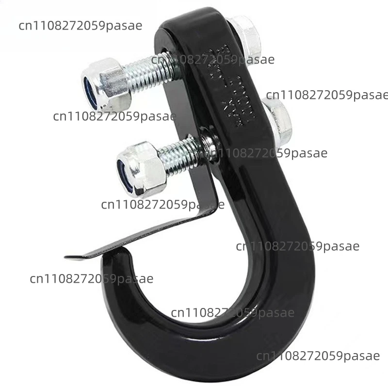 Universal Trailer Hook Car Modified Open Hook High Strength Die Forging 4.5T Black Spray Plastic 10000LBS Hand Pull