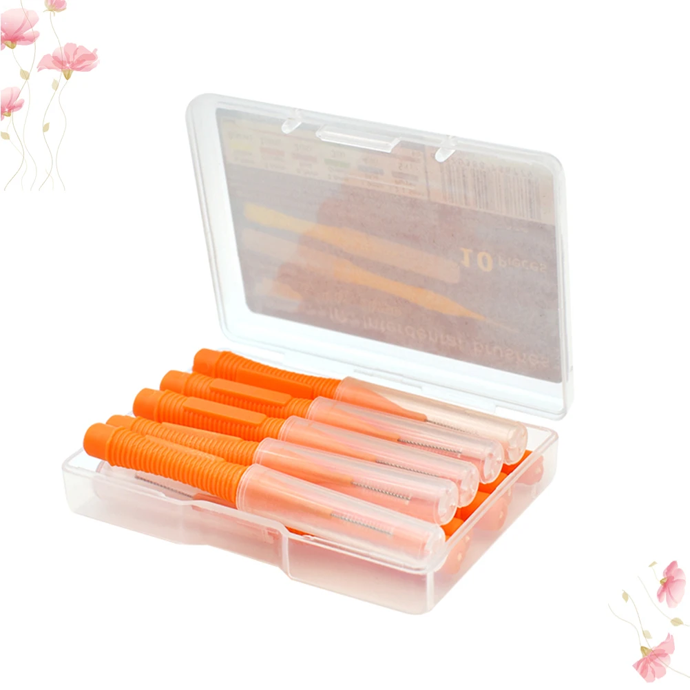 ชุดแปรงซอกฟัน 1 ชุด ป้องกันฟันผุ ทำความสะอาดซอกฟัน ไหมขัดฟัน แปรงซอกฟันสีเหลือง ทำความสะอาดเศษอาหาร