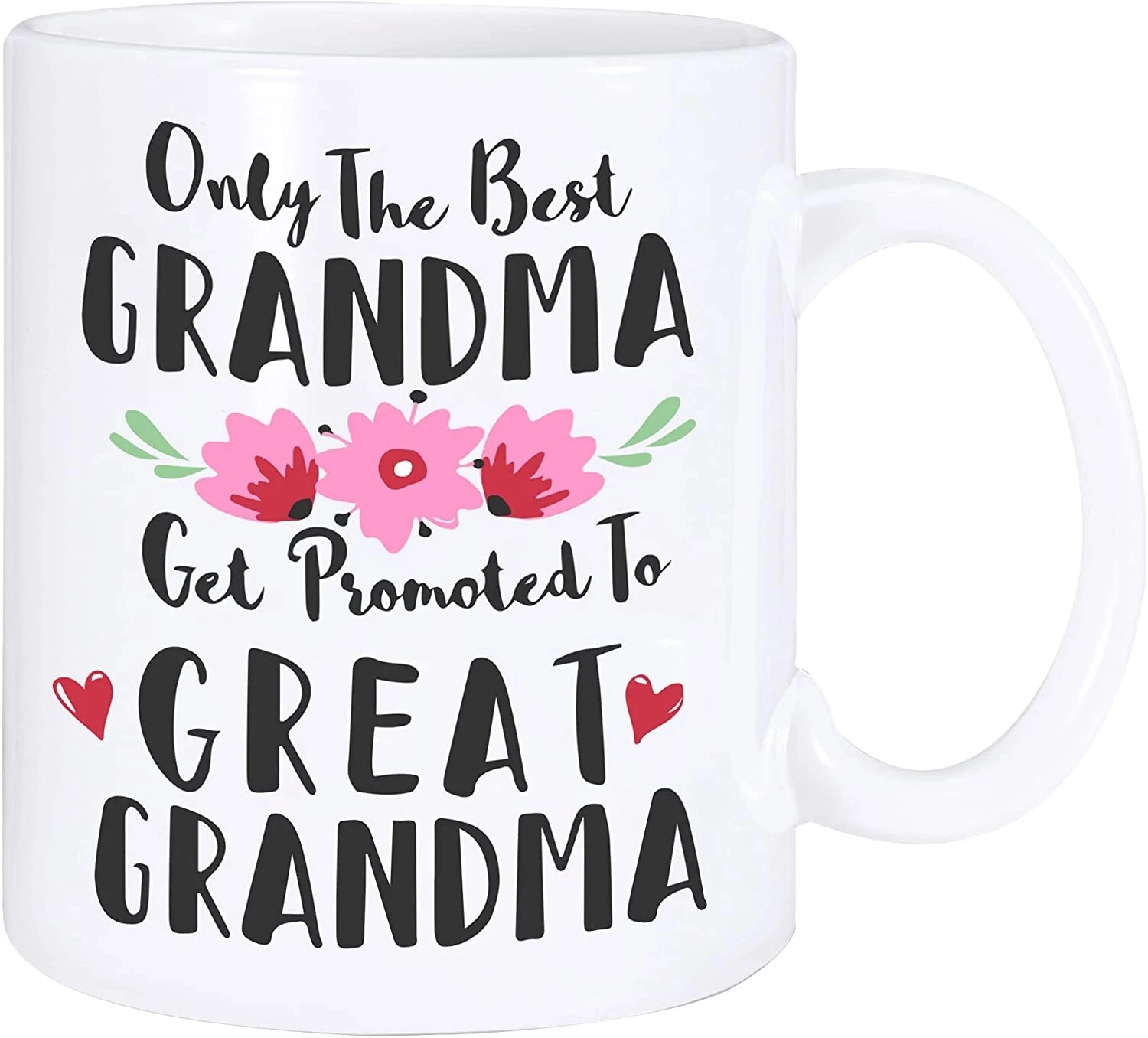 Grandma Coffee Mugs Promoted to Great Grandmother Nana Cups Grandparents Gifts, Drinkware, Coffeeware, Home Decal, Mom Papa Mugs