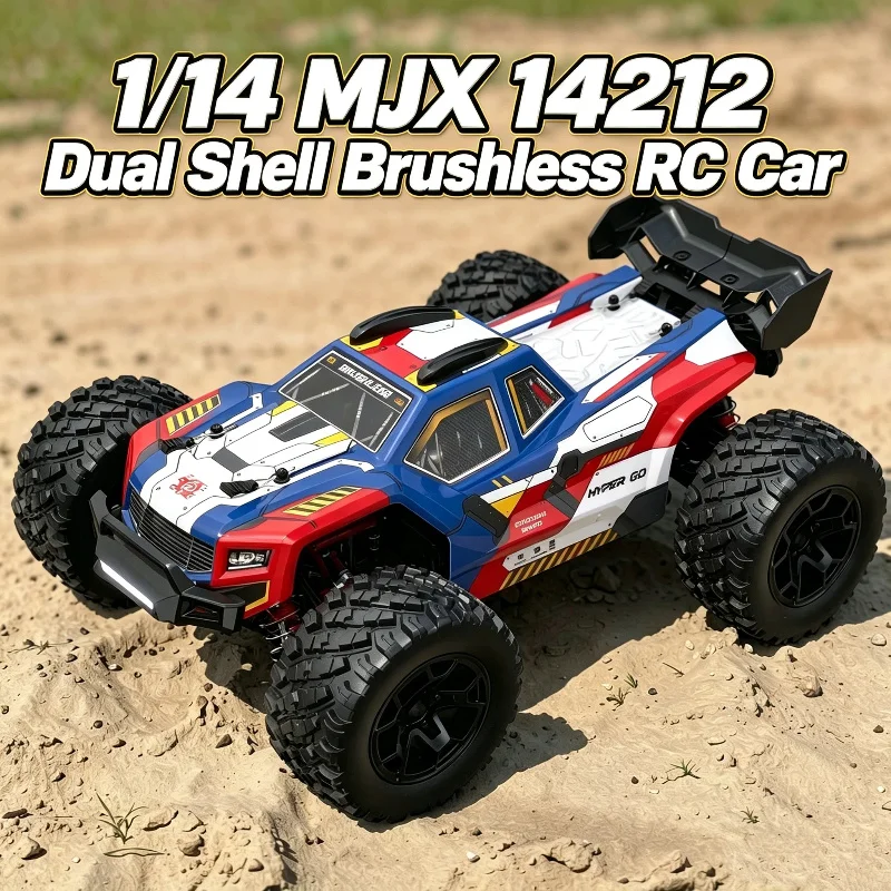 New 1/14 MJX 14212 Double Shell Brushless Racing Remote Control Car Desert High Speed Bigfoot Electric RC 4WD Off-Road Model Toy