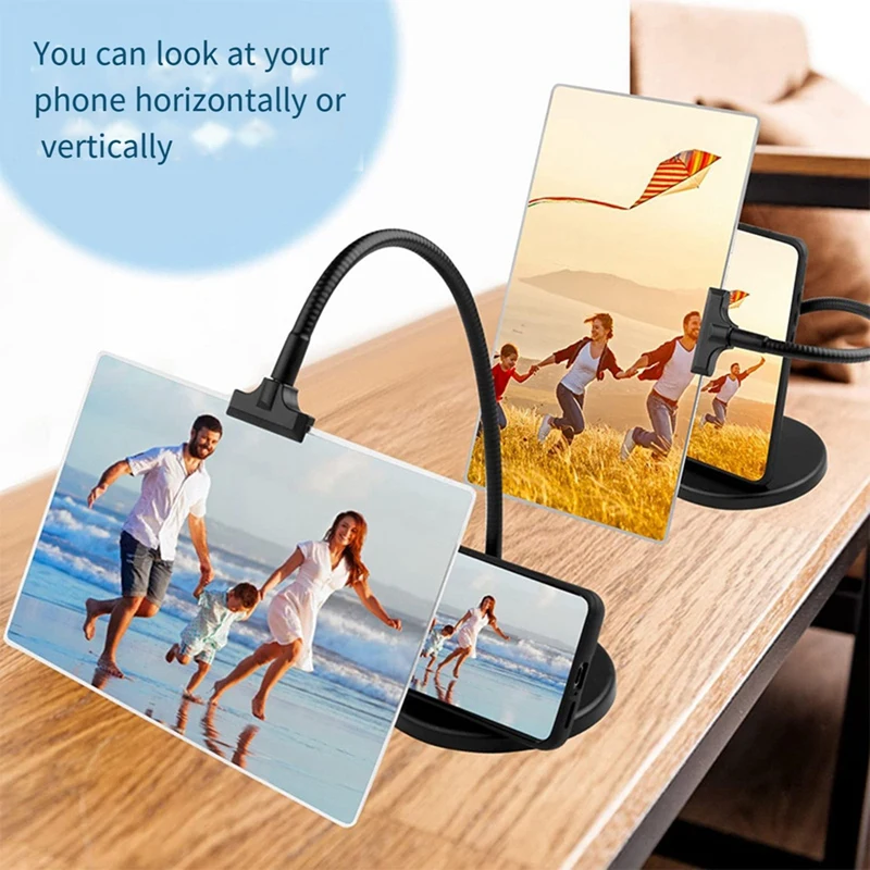 Увеличительное стекло 4X с подставкой, увеличительное стекло на полную книжку с гибкой ножкой, для пожилых людей с омолаживающим глазом