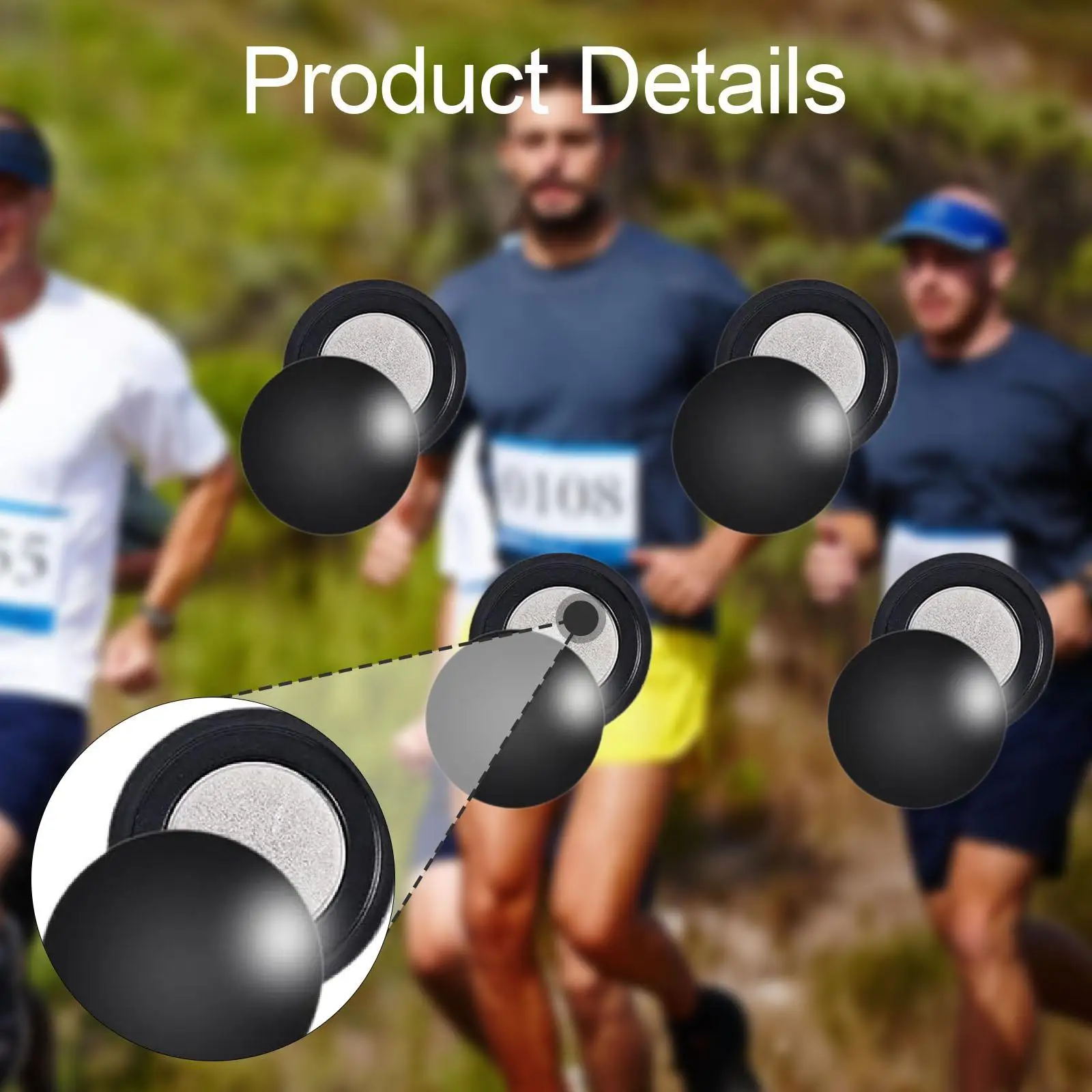 4 Pair Magnetic Race Bib Clips Fixing System Running Gear Reusable Race Number Buckles for Track Cycling Triathlon Sports Field