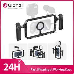 Ulanzi MG-001 Magnetic Phone Cage for iPhone 15 14 13 12 Mini Pro Pro Max Smartphone with Double-sided Magnetic Ring