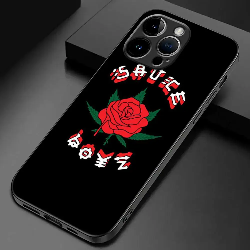 Eladio Carrion Sauce Boyz Rose  Phone Case For iPhone 15 14 13 12 11 X XR XS XSMAX 8 7 Plus Mini Pro Max Soft Black Phone Cover