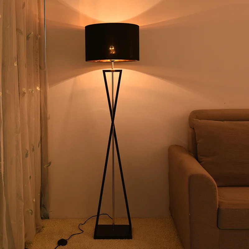 Lámpara de pie de tela minimalista moderna, lámpara de escritorio para dormitorio, estudio, sala de estar, comedor, accesorios de iluminación para