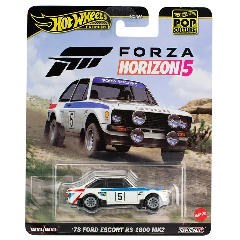 Mattel Hot Wheels Premium Car Pop Culture Boys Toys 1/64 Diecast Forza Horizon Ford Escort Datsun Barbie Vehicle Time Machine