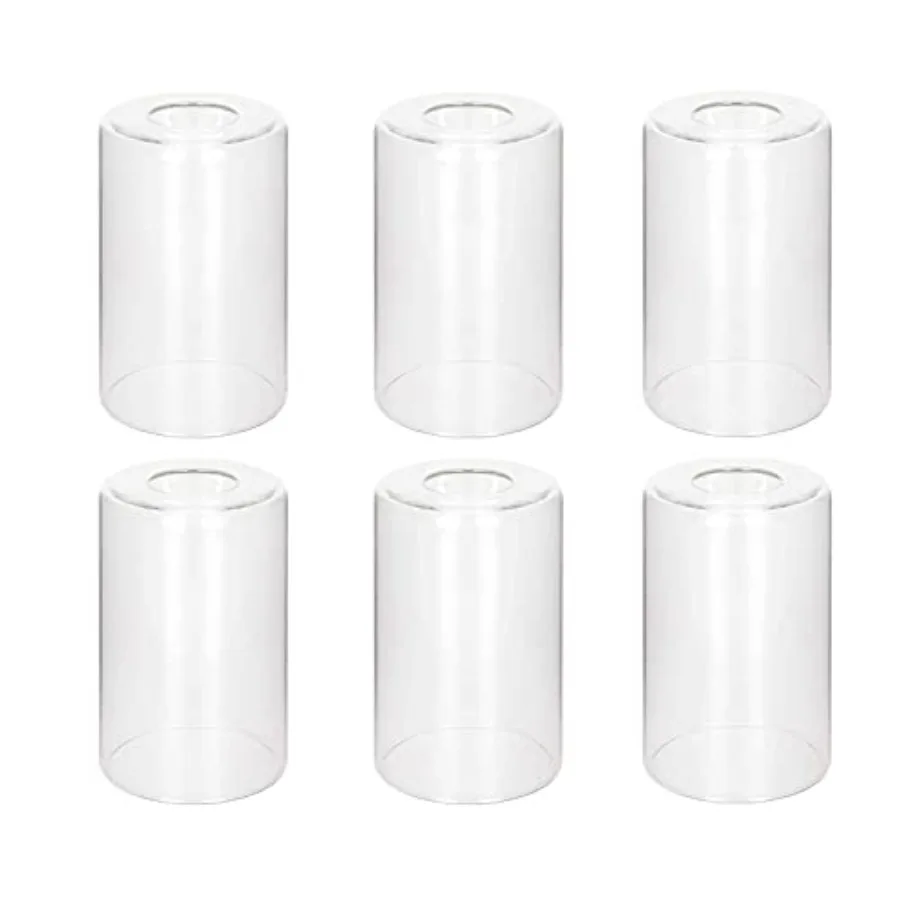 

Lamp Shade 5.5inch High3.5inch Diameter 1.65inch Fitter Cylinder Glass Shade Replacement for Chandelier High Transmittance Lamp