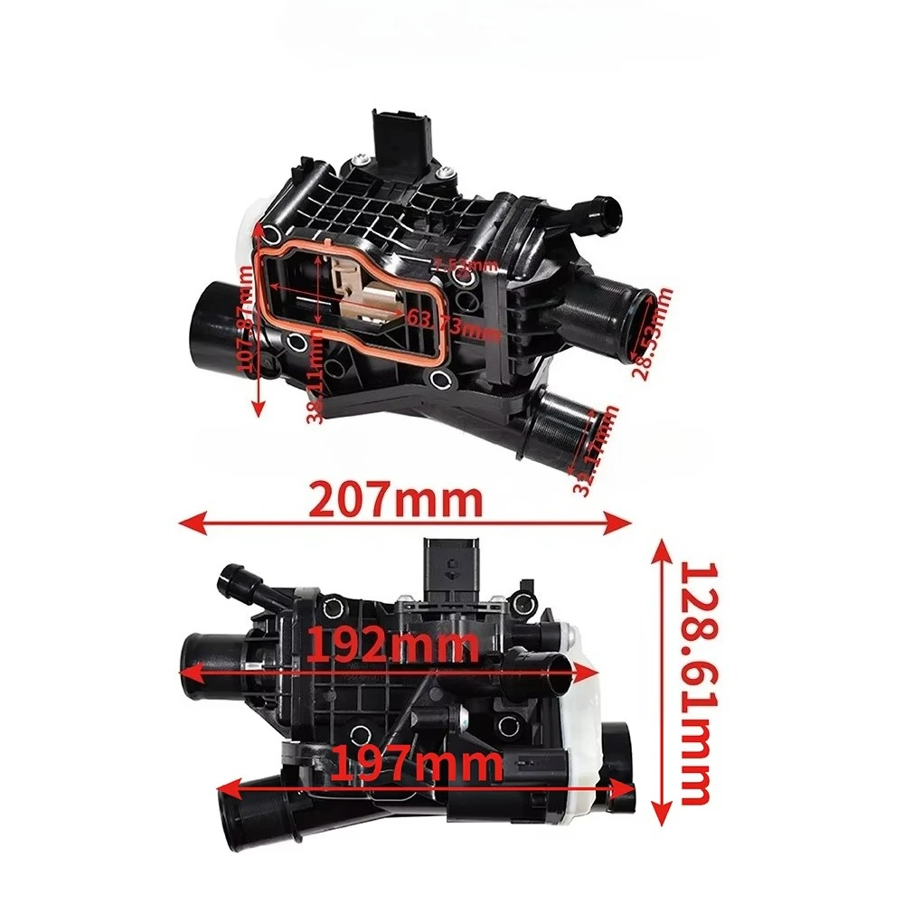 New 9804160380 Thermostat Housing for Peugeot 308 508 500 Citroen C4 C5 for Ford 2.0 Blue HDi Diesel 1876476 2264810