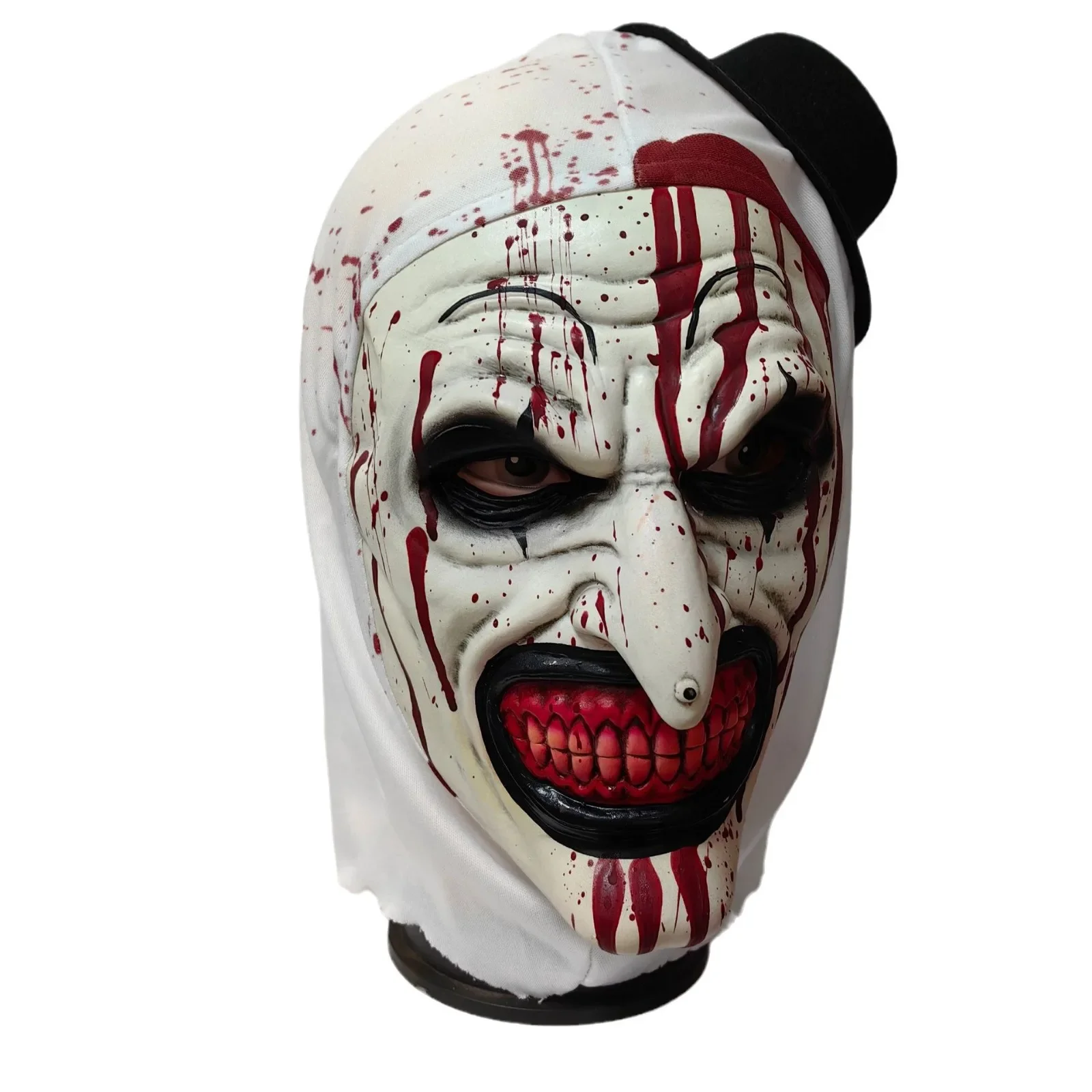 Assustador halloween terror 3 máscara chapéu sangrento palhaço 2024 traje máscara de látex filme coringa máscara de cabeça cheia fantasia vestido máscaras de festa