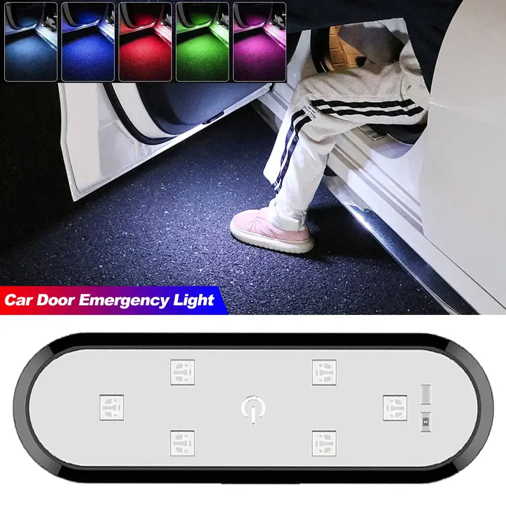 Car Door Lights Magnetic LED Welcome Light Emergency Signal Lamp USB Charging Magnetic Open Door Safe Anti-collision Signal Lamp