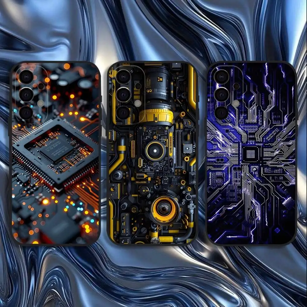 

Circuit board technology AI Phone Case For Samsung S25,S24,S21,S22,S23,S30,Ultra,S20,Plus,Fe,Lite,5G Black Cover