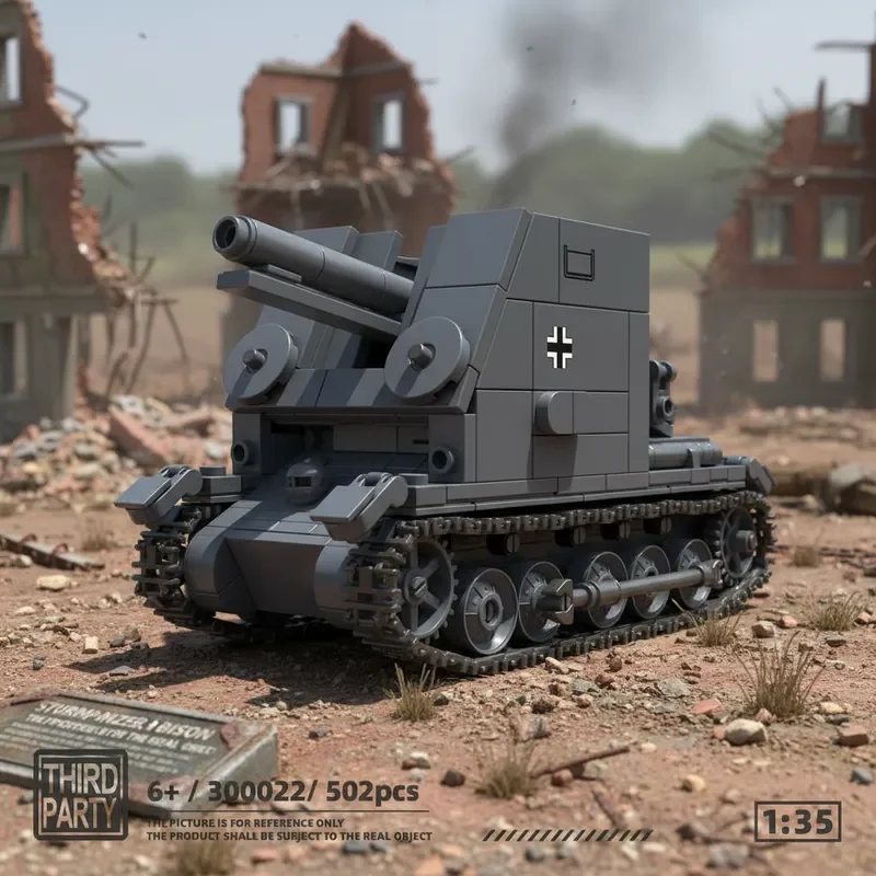 

Технический конструктор «Самоходная пушка Бизон» времен Второй мировой войны, серия 2, для сборки, игрушка, настольное украшение, подарок на день рождения