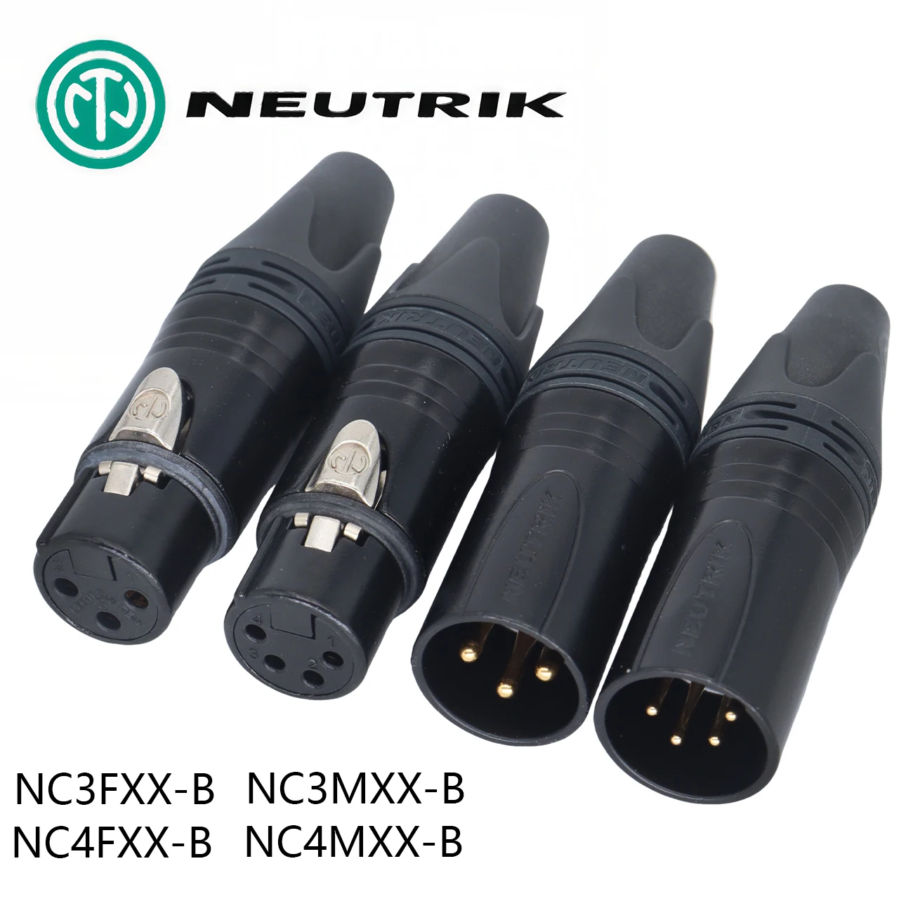 Neutrik NC4MXX-B ,NC4FXX-B, NC3MXX-B, NC3FXX-B,Power Cable Connector,Mic/Camera Audio  Plug, XLR 3Pin 4Pin Connector