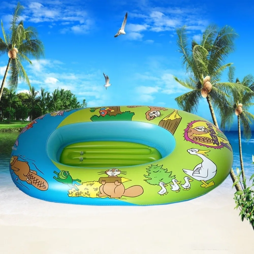 Water Supplies Cartoon Design Inflatable Kayak Inflatable Structure Fun Design Children's Kayak Portable Swim Inflatable Use