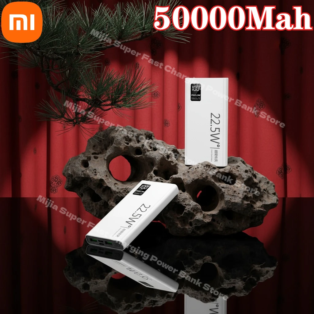 

Xiaomi New 50000mAh Large Capacity PowerBank High Capacity 22.5W Fast Charging Portable Battery Charger For Android iPhone 16 17
