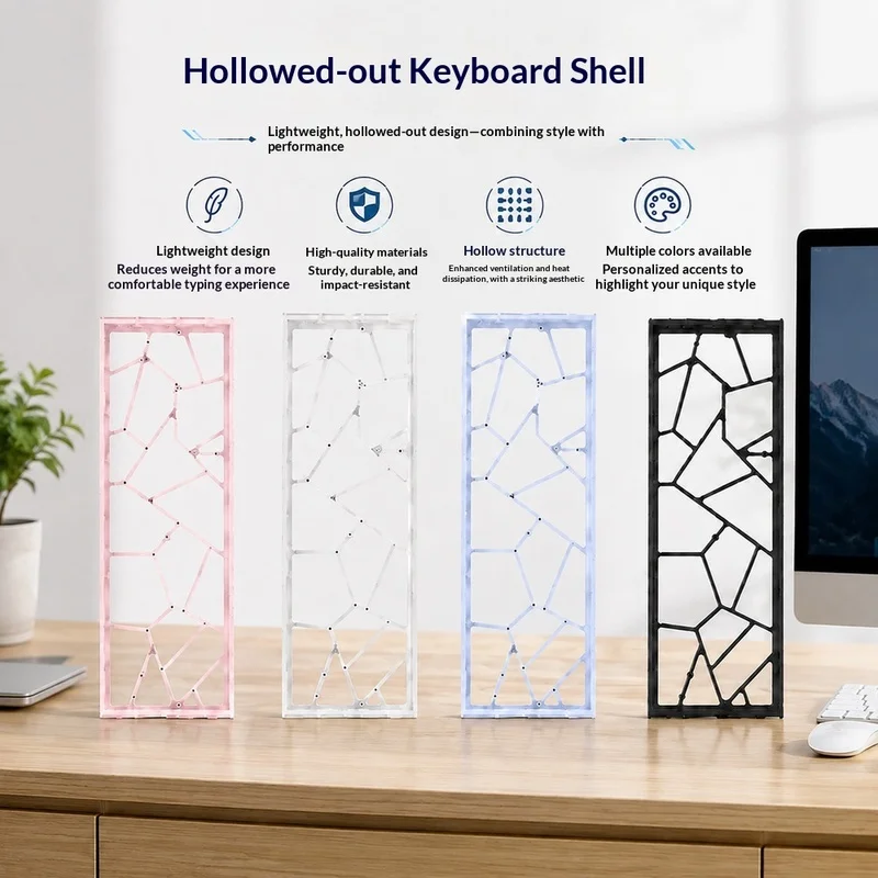 Custom GH60 Hollow Keyboard Case PC Material Compatible For Wooting 60 Magnetic Axis Keyboard Modification Accessory