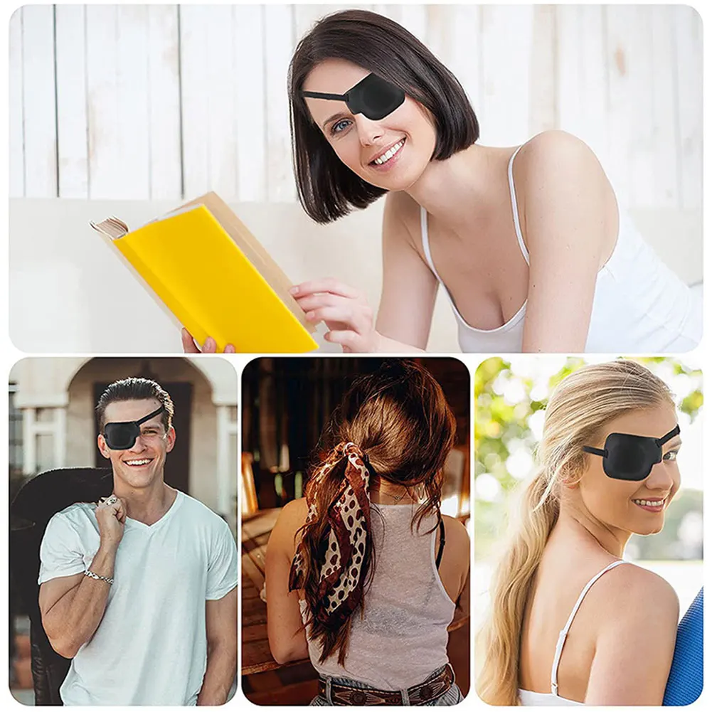 أحادي العين قناع عين الطبية واحدة لصقة عين ضوء حجب الحول تصحيح ثلاثية الأبعاد مجسمة الحول تصحيح قناع عين #5