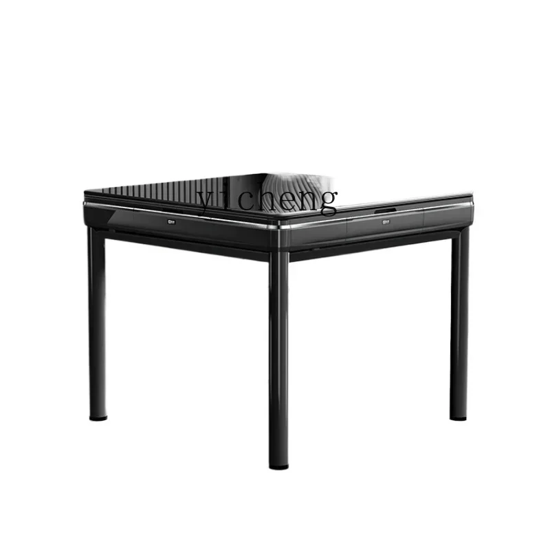 

mahjong machine automatic household dining table dual-purpose straight mouth diagonal up free push card small windmill