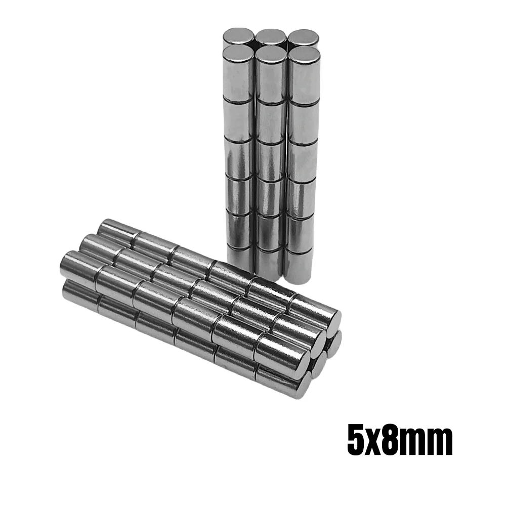 20~300pcs 5x8 Mm Neodymium Magnets Disc 5mm X 8mm Minor Search Magnet Strong 5x8mm Bulk Small Round Permanent Magnets 5*8 N35