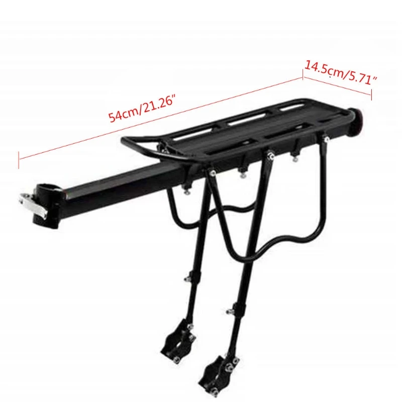 Aluminum Alloy Bike Rear Rack, Rear Back for Seat Luggage, Holder for Carrier for Panniers Bags