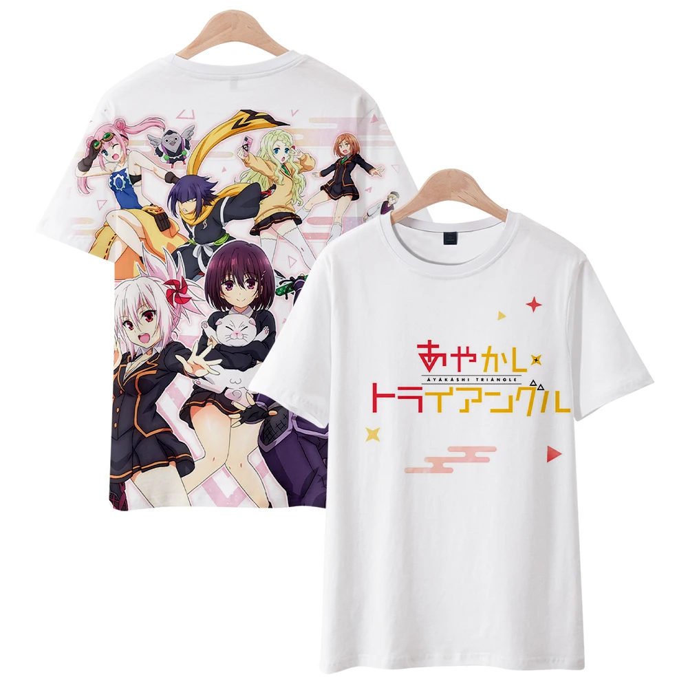 Ayakashi Triangle Anime T-shirt Crewneck Short Sleeve Men Women's Tshirt Harajuku Streetwear New Japan Manga 3D Clothes