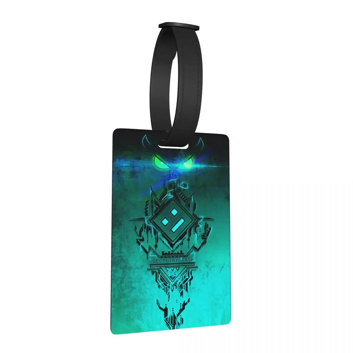 

Video Game Geometry Dash Luggage Tags Suitcase Accessories Travel Portable Baggage Boarding Tag Label Holder ID Name Address