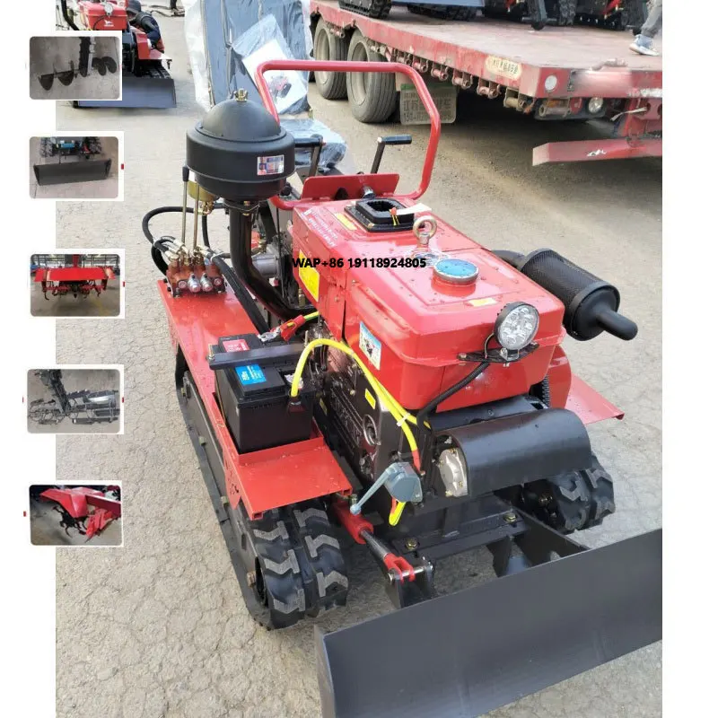 Discount Price Rotary Tiller Tractor Farming Rotavator Rotary Tiller Crawler Tractor Cultivators Tractor