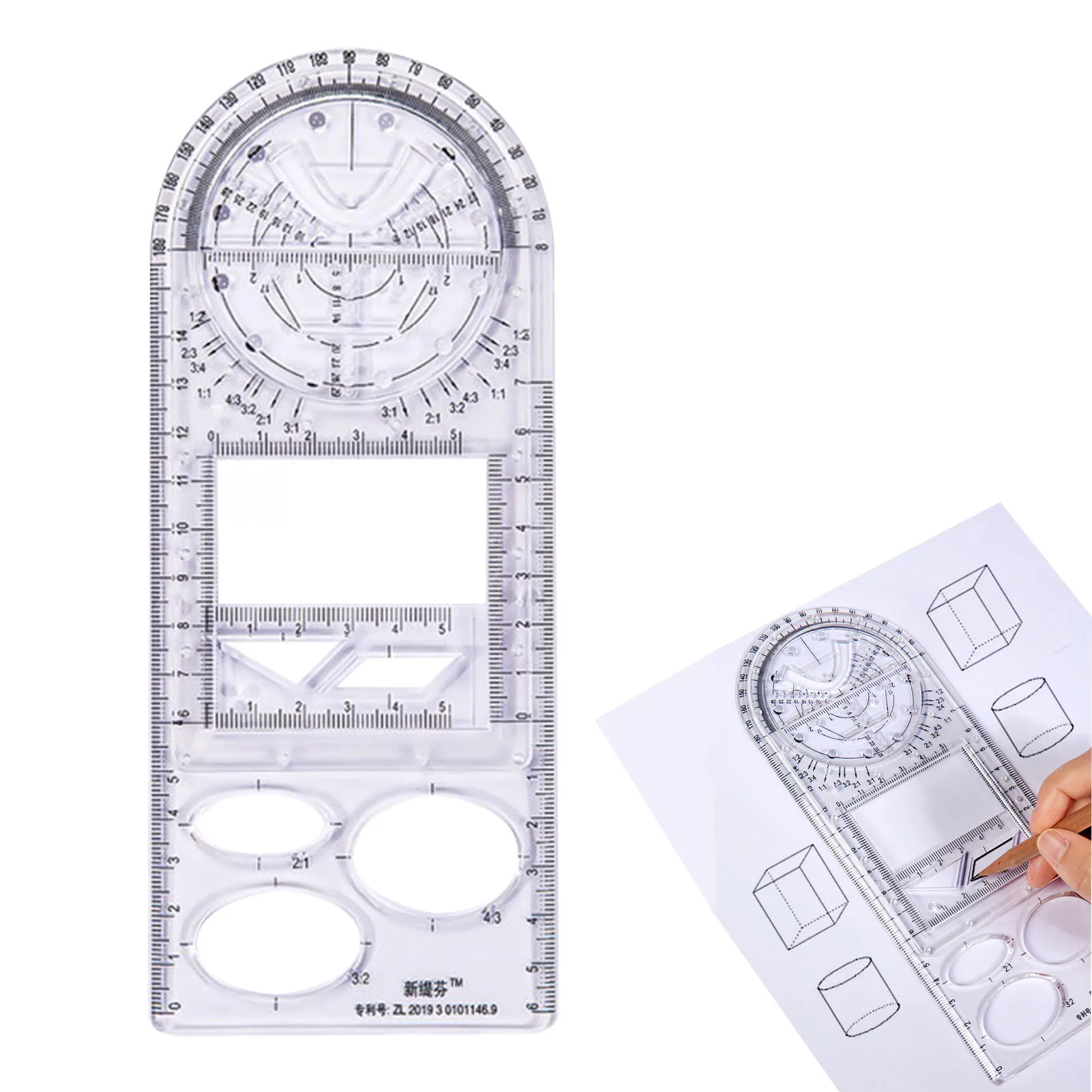 

Multifunctional Geometric Rulers For Drawing Geometric Drafting Tools Gift For Students Teachers Designers Portable Rulers