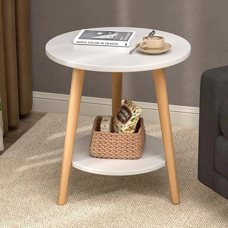 Side Table Coffee Table Bedroom Compact Small Apartment Bedside Storage Rack Rental Home Center Table Living Room Side Table