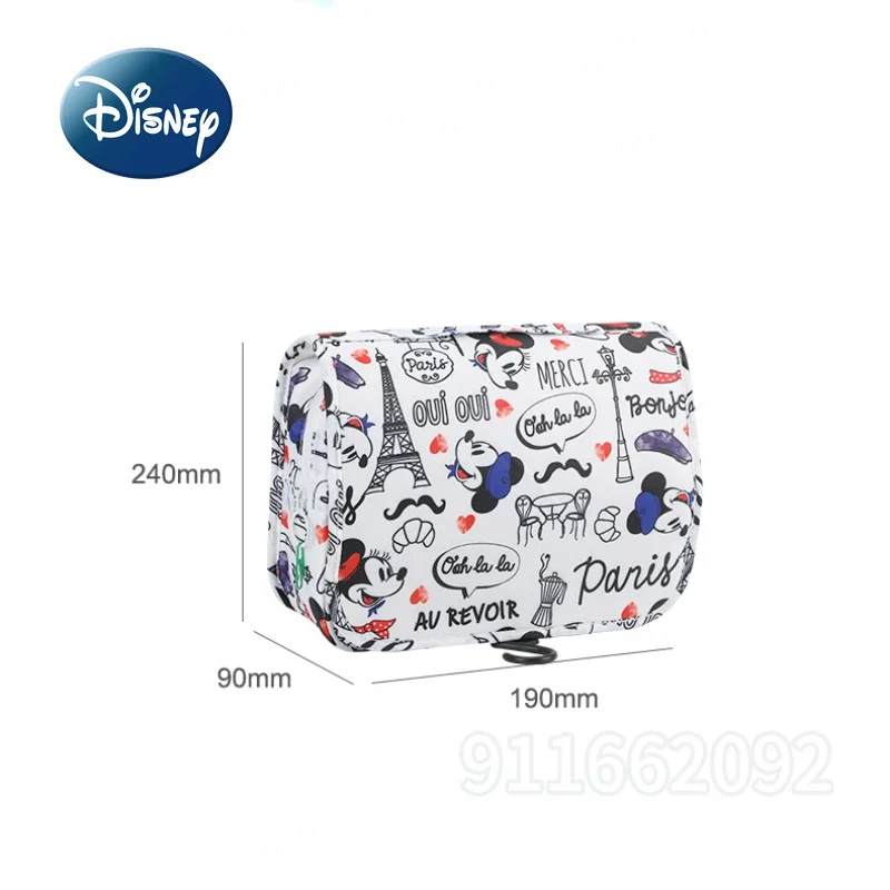 Disney Mickey Original New Cosmetic Bag Cartoon Women\'s Cosmetic Bag Large Capacity Fashion Portable Travel Cosmetic Storage Bag