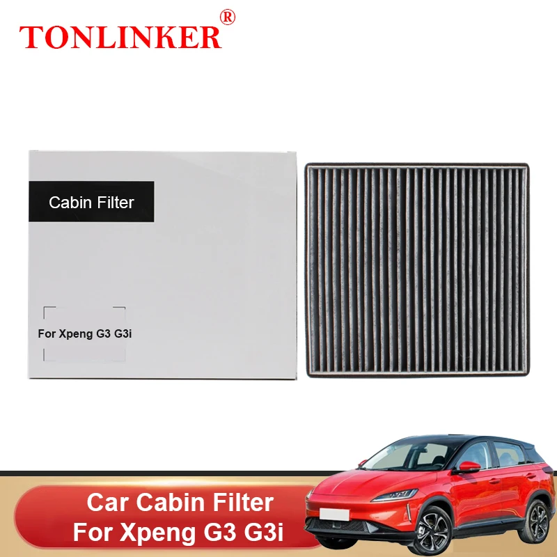 TONLINKER Car Cabin Filter For Xpeng G3 G3i SUV 2018 2019 2020 2021 2022 2023 Activated Carbon Filter Car Accessories Goods