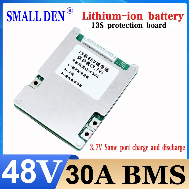 

13S 48V 30A 18650 21700 Li-Ion Li-Ion Battery Pack BMS Protection PCB Board Equalizer Durable Consumer Electronics Same Port BMS