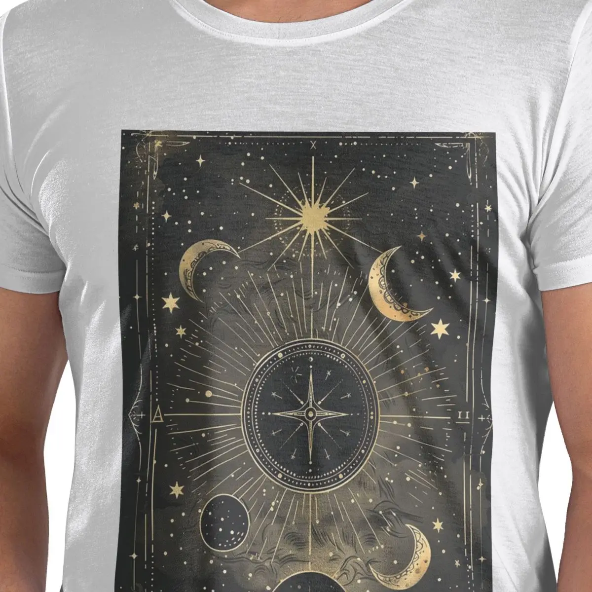 

Золотые небесные звезды зодиакальные созвездия (1) футболка из 100% хлопка, мужские футболки большого размера, мужские футболки с круглым вырезом и коротким рукавом, S-6XL
