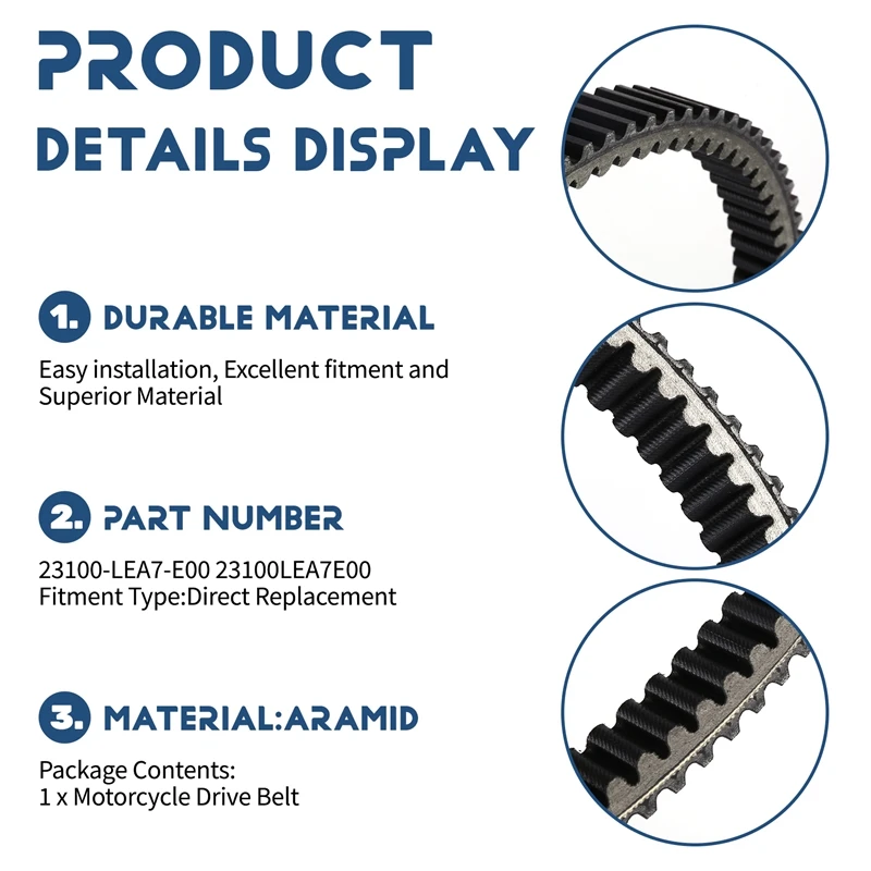 Super Sale Motorcycle Drive Belt 23100-LEA7-E00 23100LEA7E00 for KYMCO Downtown 300 350 Ie Street Nikita Super Dink 300 Ie 2012-