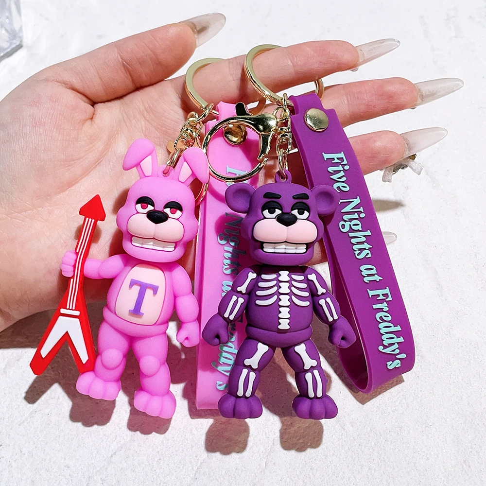 Wholesale Cartoon Game Action Figure FNAF Freddy's Fazbear Bear Doll Model Toy Five Nights Freddy Keychain For Gift