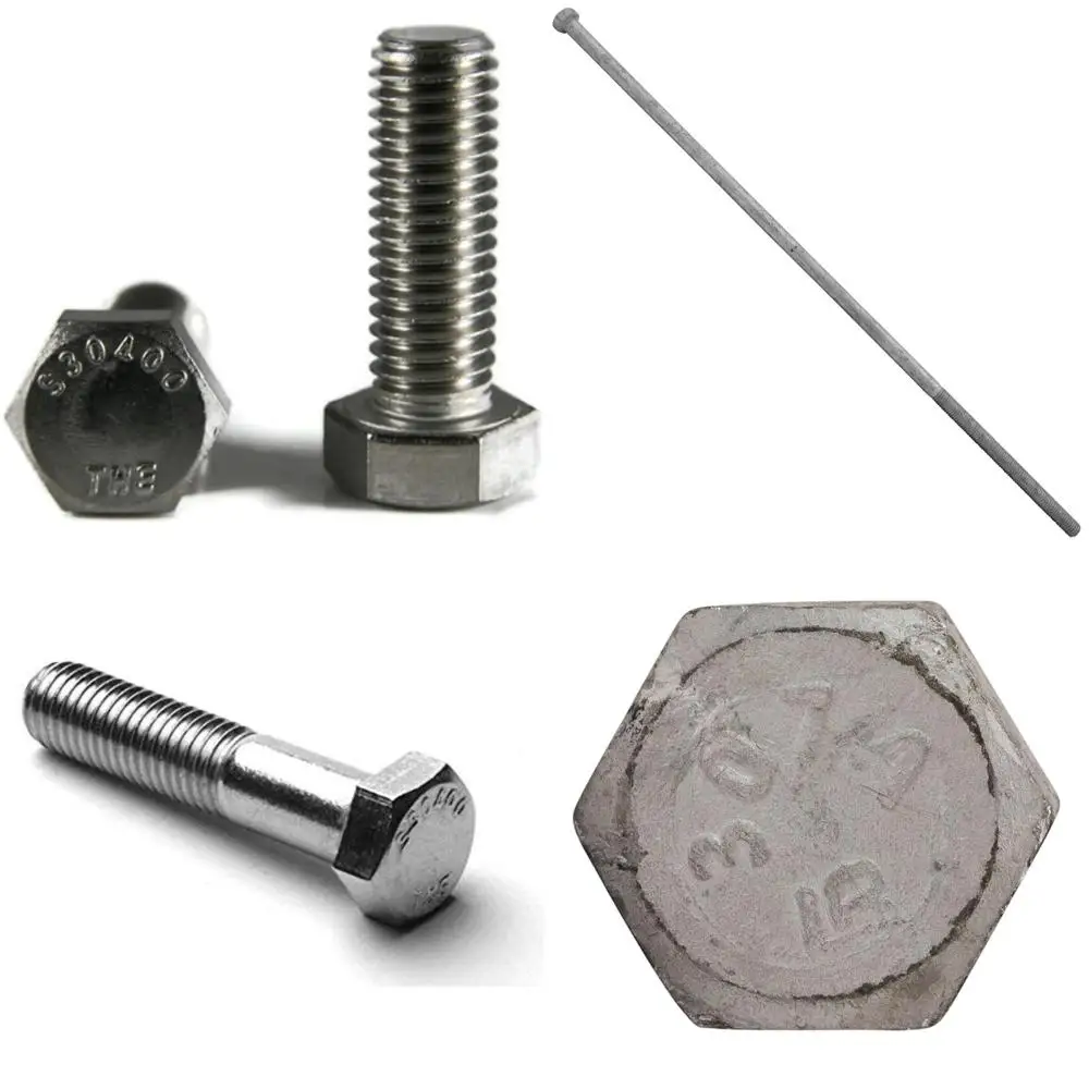 

Stainless Steel Hex Cap Screws 100 Pack 3/8-16 Thread 1.25 Inch Long Coarse Fully Threaded Bolts
