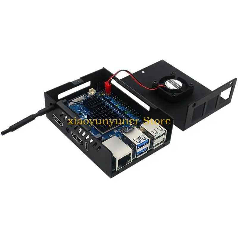 

P9JB Aluminum Casing Case For Orange 5 Board Protector With Active Cooling Fan