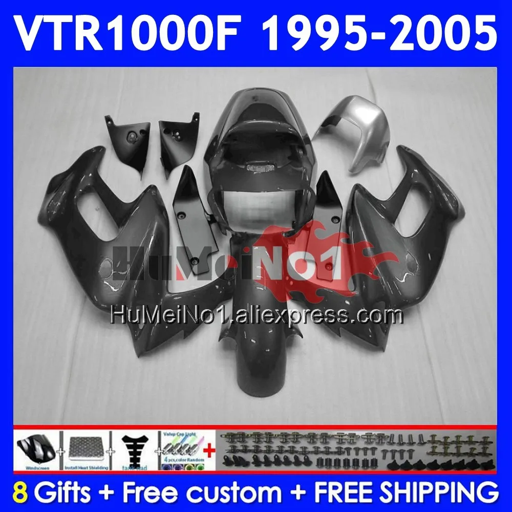 Metal grey SuperHawk For HONDA VTR1000F 95 96 97 98 99 00 66No.12 VTR1000 F VTR 1000 F 1000F 2001 2002 2003 2004 2005 Fairing