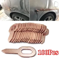 100 unids/lote, arandela recta para tirar de abolladuras, Panel soldador por puntos, lavadora de tracción, consumibles para máquina de soldadura por puntos