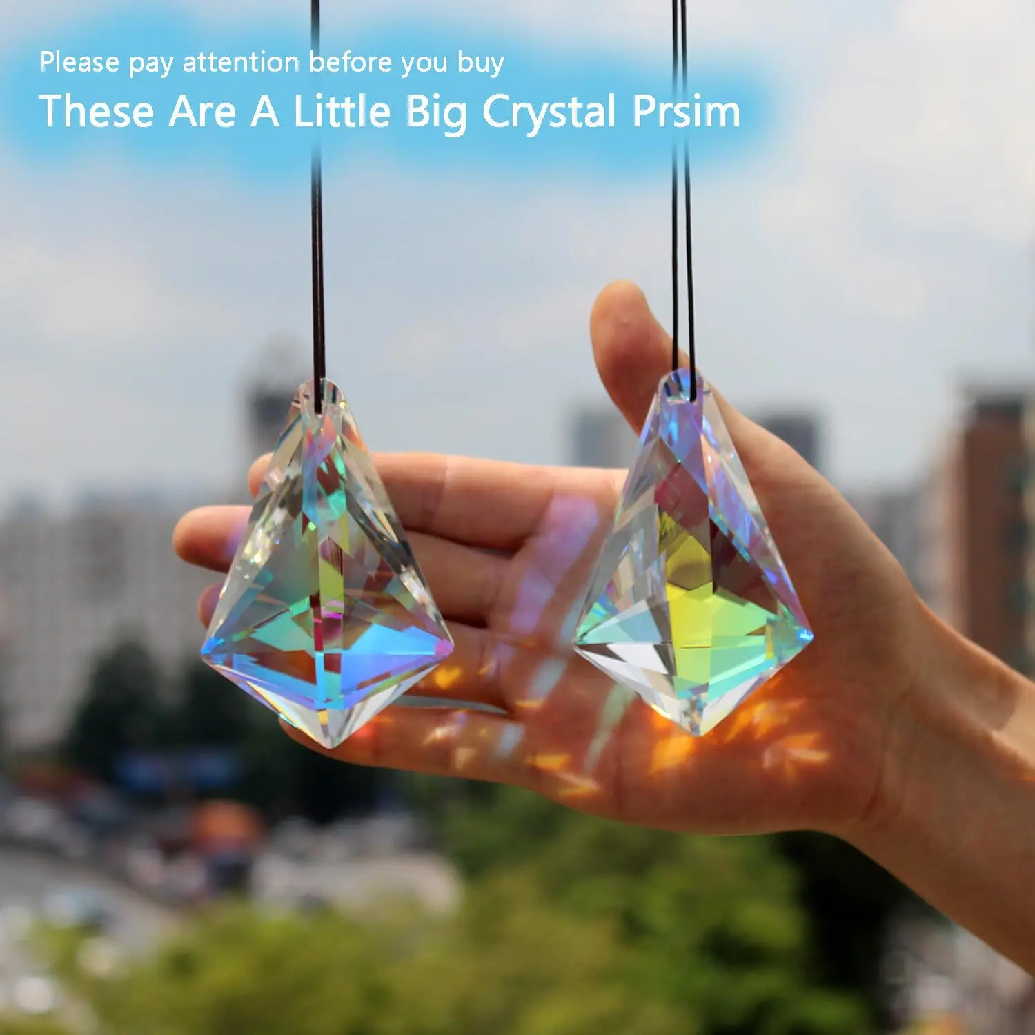 K9 Crystal Prism Suncatcher Pendant Diamond Glass Hanging Wind Chime Light Catcher Window Decor Lighting Ornament for Home Gift