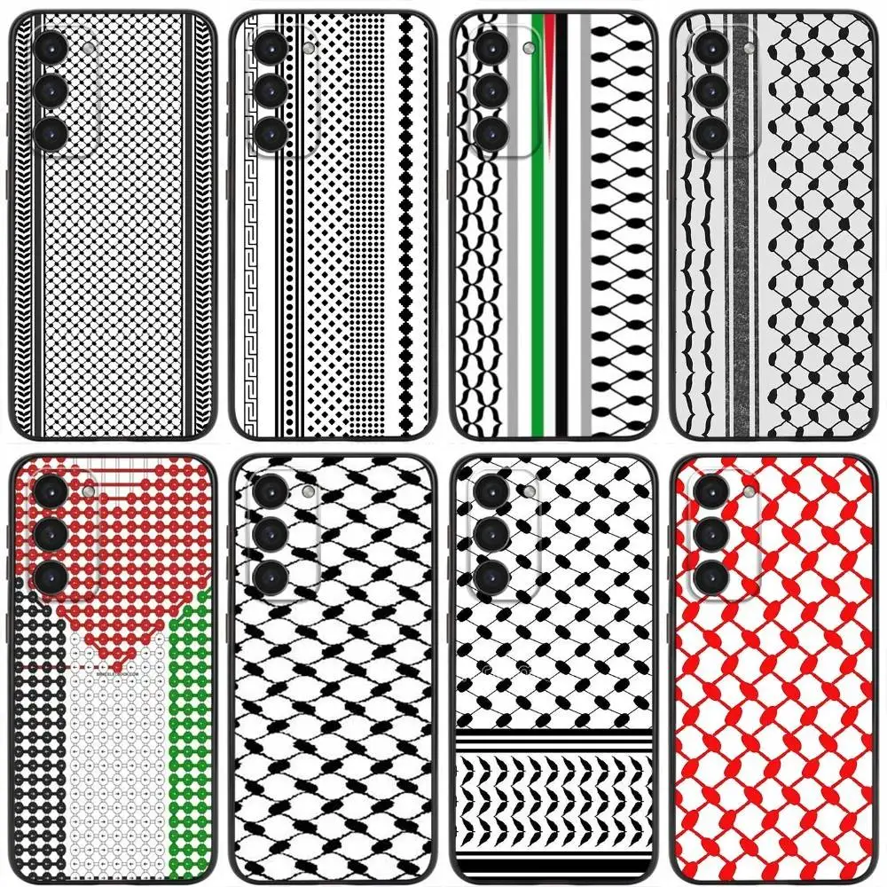 

P-Palestine-S Hattah Keffiyeh Phone Case For Samsung Galaxy A20,21s,22,31,32,52,53,72,73,80,91 Soft Liquid Silicone Black Cover
