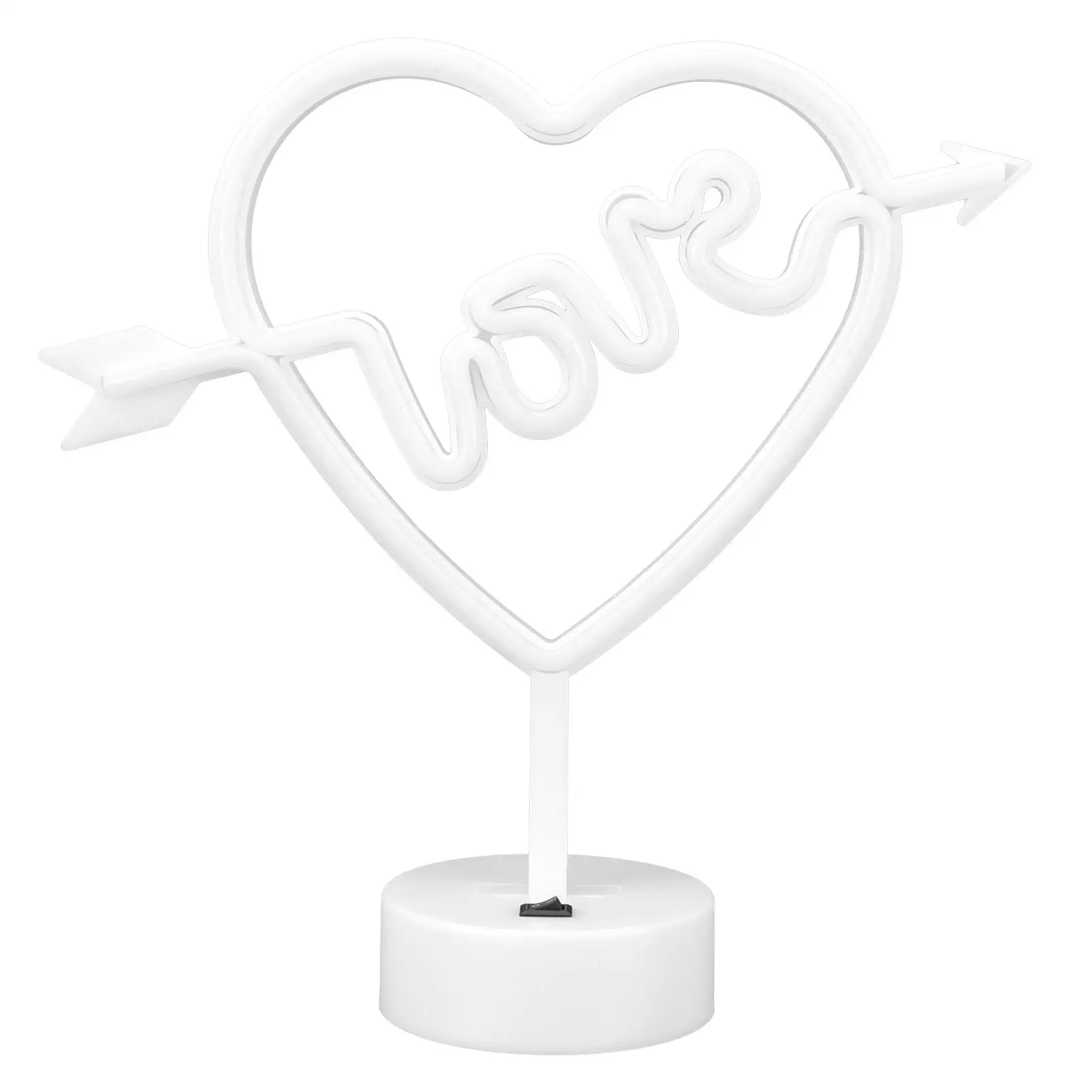 Heart Shape Neon Sign Night Light for wedding Party Kids Room Living Room Powered by USB/Battery