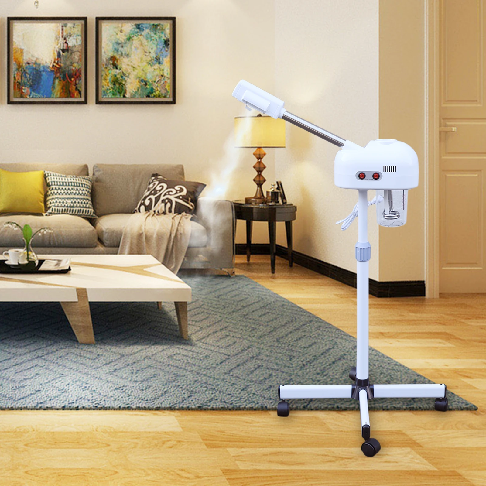 Ozone Facial Steamer, Hot Mist Function, Home & Salon Use, Extract Blackheads, Rejuvenate, Hydrate Skin, Adjustable Height