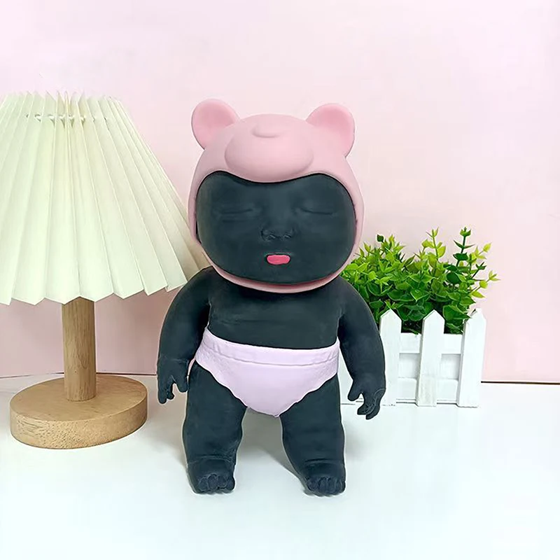 26cm American Reborn Baby Doll Black Soft Vinyl Baby Dolls Lifelike Newborn Baby Doll Girl Gift Doll Toy