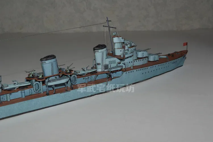 Escala 1:400, destructor soviético líder Taszkient Icebreaker Mikojan, Kit de modelo de papel, rompecabezas de juguete hecho a mano
