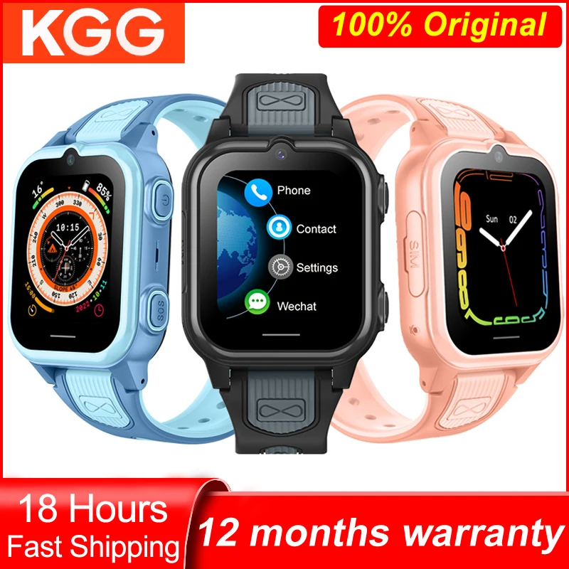 4G Kids Smart Watch Phone 1.52\' LCD Color Touch Screen GPS+LBS+WIFI Location Camera HD Video Call Pedometer New Children Clock